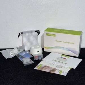 Chosgo Hearing Aids w/ Case Red + Blue Noise Reduction Rechargeable Open Box OBO